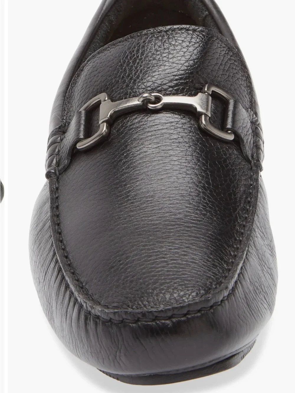 NWOT Nordstrom Men’s Black Leather Bit Driving Loafers